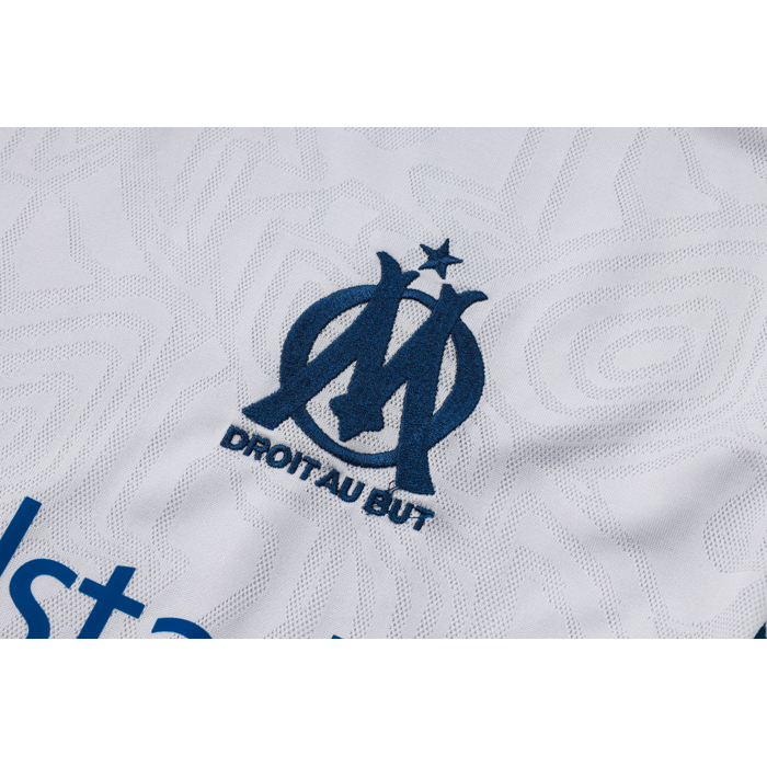 Chandal del Olympique Marsella Manga Corta 24-25 Blanco - Pantalon Corto